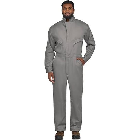 NWT Bulwark FR Men's Lightweight Excel FR ComforTouch Deluxe Coverall gray 48 - Picture 1 of 5